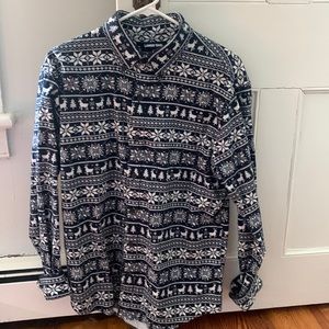 Lands End Holiday Button down